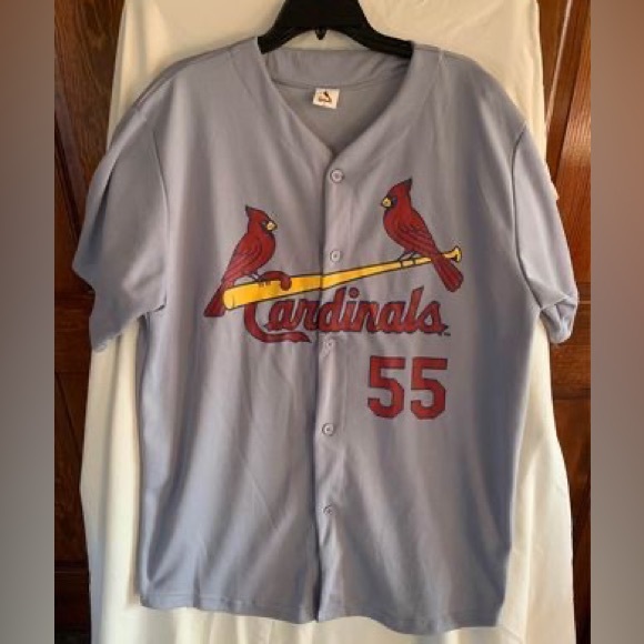 MLB Stephen Piscotty #55 Gray Road St. Louis Cardinals Baseball Jersey- men’s XL - Picture 1 of 4
